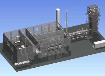 3D модель установки паровой конверсии метана 3D модель установки паровой конверсии метана